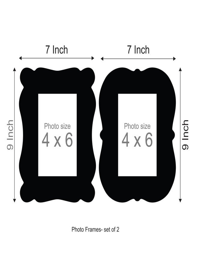Creative Arts n Frames مجموعة إطارات صور خشبية من كرييتف آرتس إن فريمز، مقاس 4 × 6 بوصة، قطع ديكور منزلي، ديكور حائط لغرفة المعيشة، ذكرى سنوية، عيد ميلاد (مجموعة من إطارين للصور، مقاس الصورة 4 × 6 بوصة، مقاس الإطار 7 × 9 بوصة) - Image 4